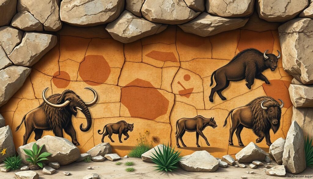 prehistoric wall art